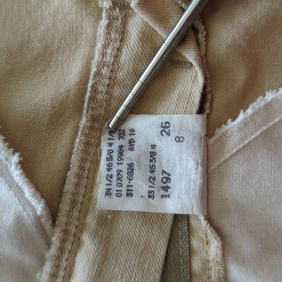 Vintage riveted by Lee high-waist khaki shorts size 14 - Picture 9 of 13